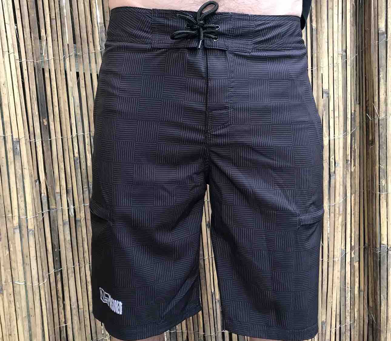 Board Shorts Going Out Boardies Black Walk Shorts made from recycled materials