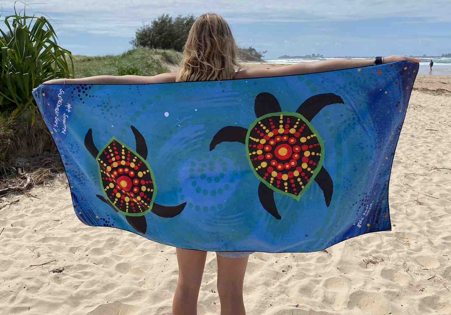 Rapid Dry Aboriginal Art Beach Travel Towel